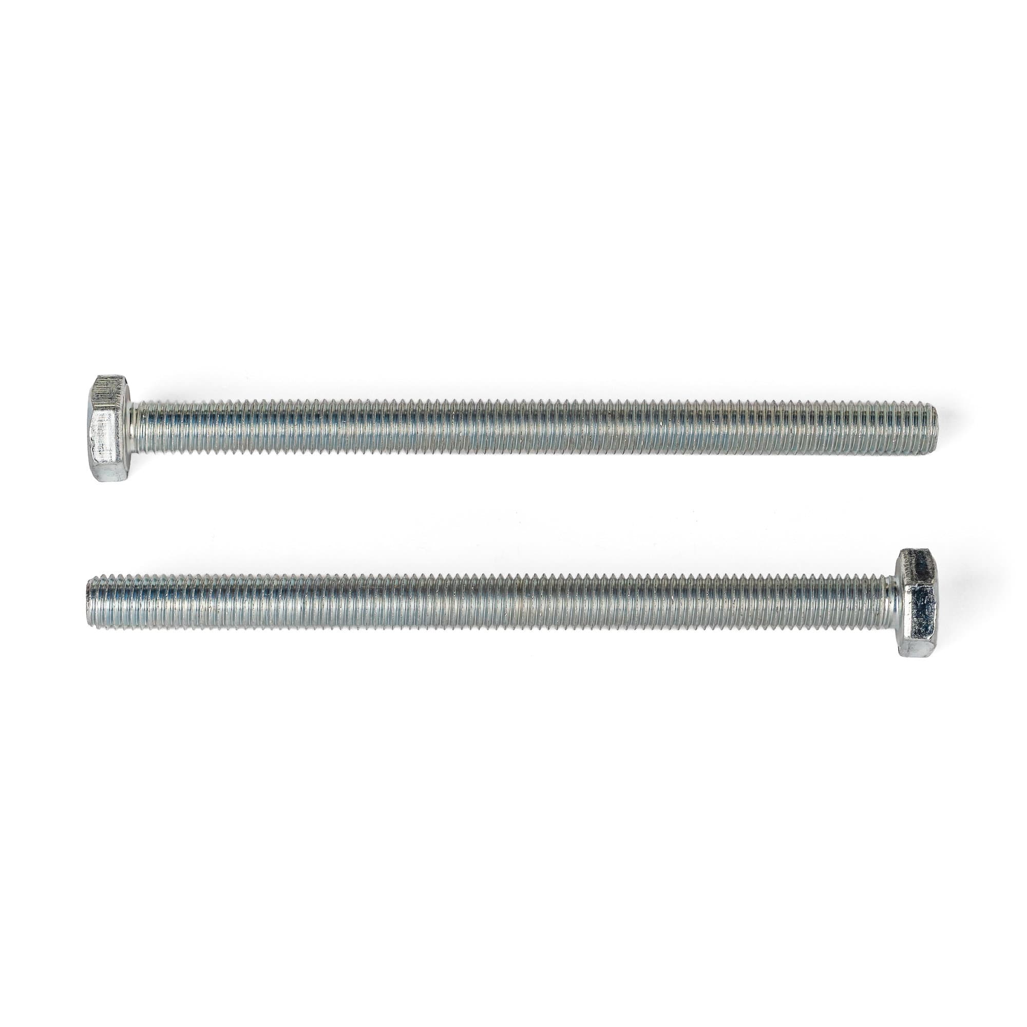 M10 × 140mm Kart Rear Bumper Bolts – Pair, Zinc Plated 8.8 High Tensile Steel, Fully Threaded Hex Head - new condition