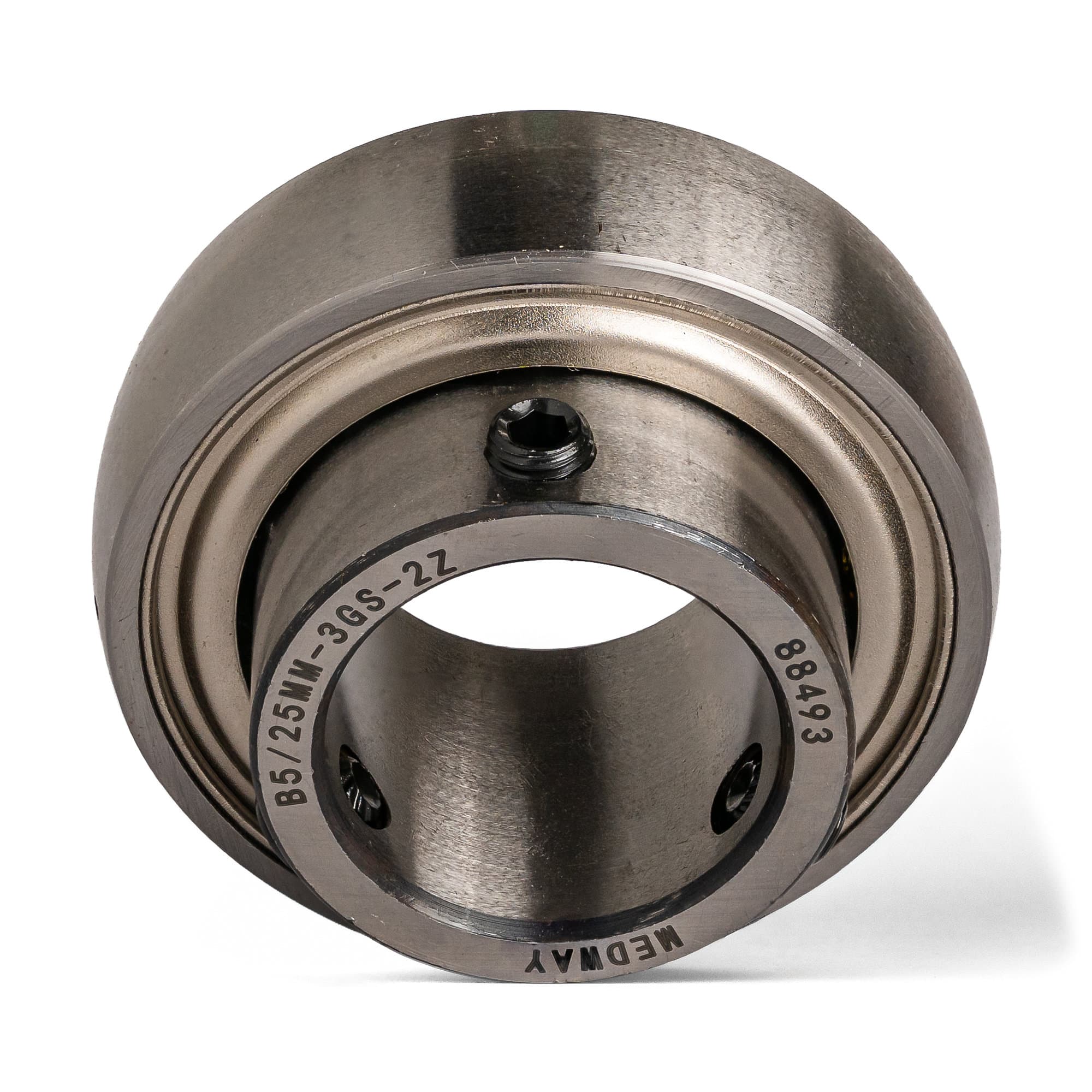 Medway B5/25MM-3GS-2Z Kart Axle Bearing – 25 × 52 mm, 2Z Shields, C3 Clearance, 3 x M6 Grub Screws – 25mm Axle, 52mm Carrier - new condition