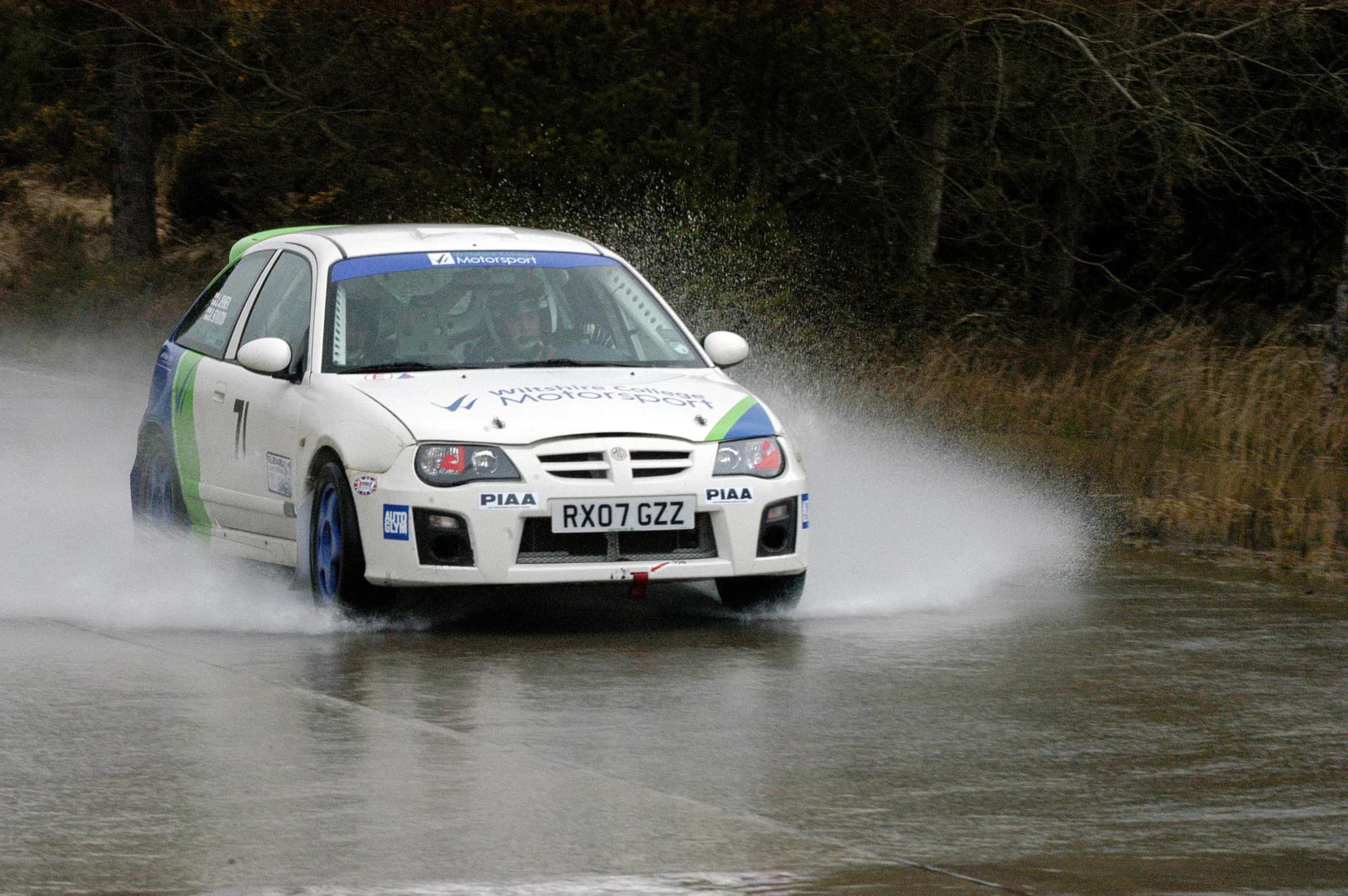 Jacques Jensen and Daniel Stanton in MG ZR at rally debut 2013